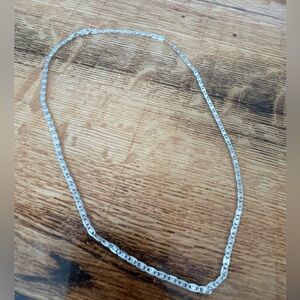 Italian sterling silver anchor chain necklace